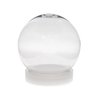 Creative Hobbies 4 Inch (100mm) DIY Snow Globe Water Globe - Clear Plastic with Screw Off Cap | Perfect for DIY Crafts and Customization