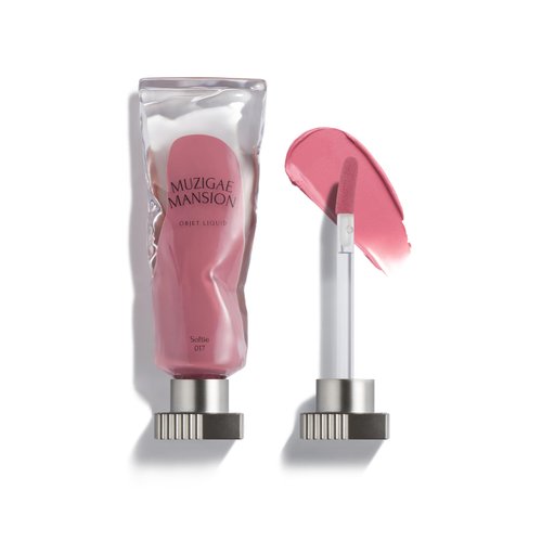 MUZIGAE MANSION Objet Lip Stain (Unique Paint Tube Design) – Velvet Matte Tint, Long-Lasting Waterproof Lipstick, Hydrating Korean Makeup, Red & Rose Gloss, K-Beauty Tinted Lipstain (17 SOFTIE)