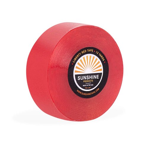 Sunshine Tape - Liberty Red Liner Wig Adhesive Tape Roll - 1" x 12 YDS - Double Sided, Medical Grade - Toupee and Wig Tape