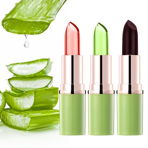 PAINISTIC 3 Pack Aloe Vera Lipstick, Lip Gloss, Magic Temp Color Change Matte Lip Gloss Makeup, Color Changing Lipstick 24 hour Long-Lasting Nutritious Hydrating, Waterproof & Moisturizing