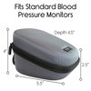 Vive Precision Blood Pressure Monitor Case - Hard Carrying Medical Travel Storage Bag - Universally Compatible Portable BPM Cuff, Health Accessories Pouch Replacement with Carrying Strap - Shockproof