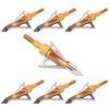 NIKA ARCHERY 100 Grain Broadheads 3 Fixed Steel Blade with Broadhead Case, Wrench, fit for Compound Bow and Crossbow