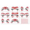 Face Gems, Face Jewels - Self Adhesive- Face Glitter Jewel Tattoo Sticker Festival Gems Rave Party Body MakeUp Rhinestone Gems for Eyes Face Body, face gems for festivals, Halloween (9 PCS RED)
