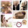 TUUXI 10 pcs Hair Ties Colorful Scrunchies Hair Accessories for Women Hair Ties No Damaged Rubber Bands for Hair Ponytail Holders Spiral Hair Ties Thick Hair