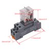 TWTADE/AC 24V 10A Coil Electromagnetic Power Relay 8 Pins 2DPT 2NO+2NC with Indicator Light and Socket Base -YJ2N-LY