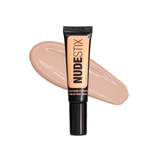 Nudestix Tinted Cover Liquid Foundation, Buildable Coverage for Even Skin Tone, Flawless Natural Lightweight Makeup Finish, Shade: Nude 3, 0.84 fl oz (25 ml)