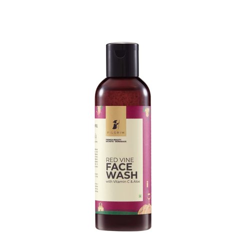 Pilgrim Red Vine Face Wash with Aloe & Vitamin C | Anti-Aging, Deep Cleansing & Nourishing | Moisturizes & Softens Dull Skin | Hydrating & Paraben Free | 3.38 Fl Oz (100ml)