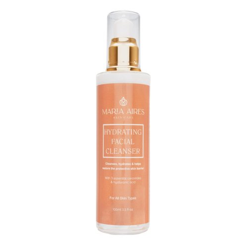 Maria Aires Skincare Hydrating Facial Cleanser (100ml) - Anti-Aging Foaming Face Wash with Hyaluronic Acid and Essential Ceramides - Soothing Aloe Vera for Dry, Sensitive Skin - For Men and Women