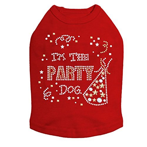 Party Dog Dog Shirt L RED