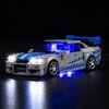 Hilighting Upgraded Led Light Kit Compatible with LEGO Speed Champions 2 Fast 2 Furious Nissan Skyline GT-R (R34) Race Car Toy Model Building Kit, Lights Compatible with LEGO 76917(Model Not Included)