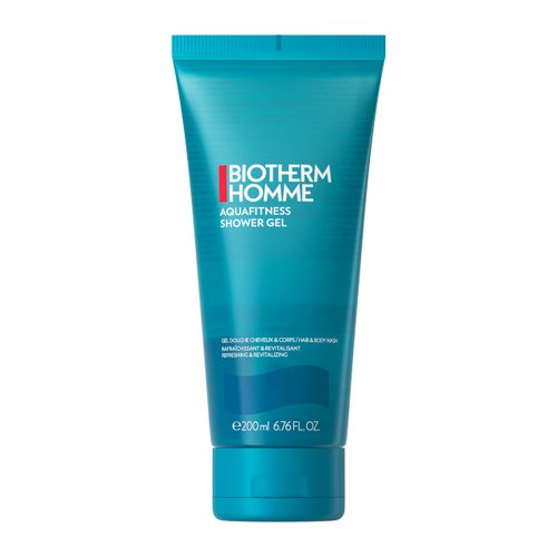 Biotherm Homme Aqua Fitness Shower Gel, a Shower Gel for Men, with Biotech Plankton, Cleanses and Hydrates Body & Hair, Refreshing and Revitalizing Foam, 6.76 Fl. Oz.