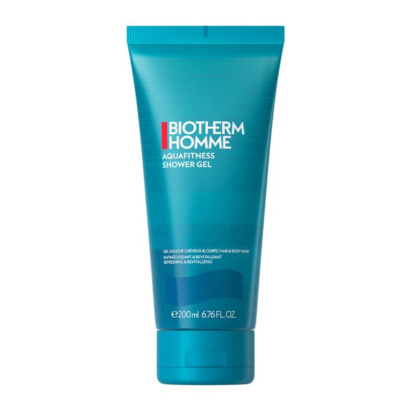 Biotherm Homme Aqua Fitness Shower Gel, a Shower Gel for Men, with Biotech Plankton, Cleanses and Hydrates Body & Hair, Refreshing and Revitalizing Foam, 6.76 Fl. Oz.