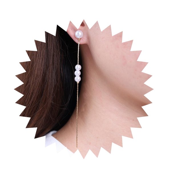 Sttiafay Vintage Pearl Dangle Earrings Long tassel pearl earrings Gold Pearl Chain Earrings Pearl Wedding Drop Earrings Jewelry for Women