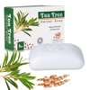 HERBOGANIC Tea Tree Oil Soap Bar Natural and Organic Antibacterial Antiseptic and Antifungal Moisturizing Cleanser for Men and Women