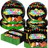 40Pcs Sports Theme Party Supplies Sports Party Plates Napkins Tableware set Baseball Football Soccer Basketball Rugby for Boy Birthday Party Decoration Favors 10 Guests (Sports Theme)