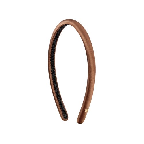 EVITA PERONI Silk Headband Thin Headbands for women Satin Headbands Non Slip and Comfortable Headbands for Women-Brown