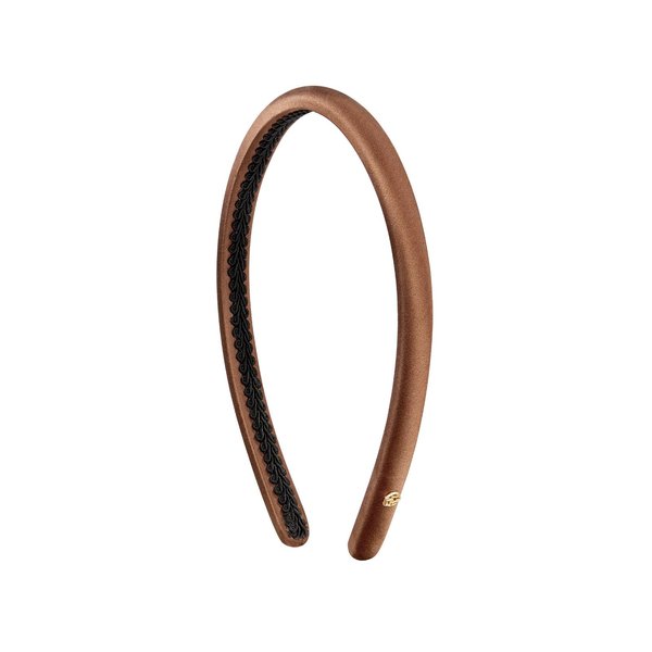 EVITA PERONI Silk Headband Thin Headbands for women Satin Headbands Non Slip and Comfortable Headbands for Women-Brown