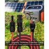 OCHIKI 20FT 10AWG Solar Panel Extension Cable Fit for Anderson Adapter, Waterproof Female and Male Solar Connector, Solar Charging Cable Wire for Portable Power Station Solar Generators