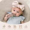 Moonkie Teething Toy, Safe & Easy to Hold BPA Free Silicone Teethers, 360° Baby Toothbrush with Suction Base, Teether Toys Best for Babies 6-12 Months (Koala Warm Taupe)