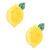 Mini Lemon Hair Clip,Acetate Hair Claw,Small Hair Clips for Women,Pack of 2