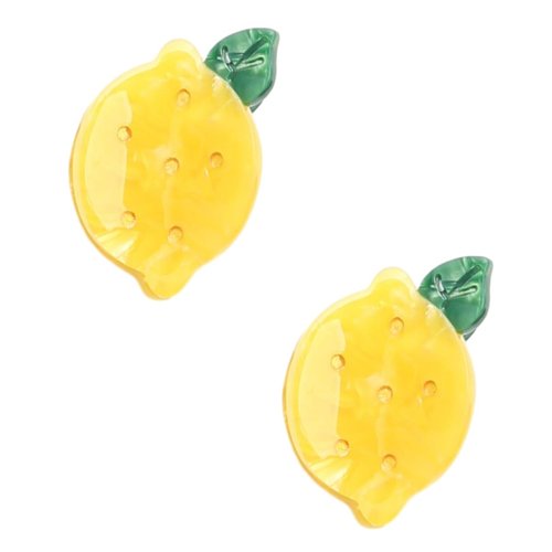 Mini Lemon Hair Clip,Acetate Hair Claw,Small Hair Clips for Women,Pack of 2