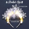 BARTOSI Light Up Christmas Snowflake Headband Xmas Headbands LED Snowflakes Hair Band Christmas Hair Accessories for Women