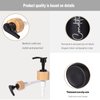 17 oz Shampoo and Conditioner Pump Bottles Soap Dispenser Bamboo Pump Head Empty Glass Refillable Shampoo Conditioner Body Wash Soap Bottles for Bathroom, 3 Pack, Black