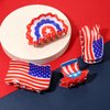 4th of July Hair Clips for Women American Flag Hair Claw Clips Star Stripe Top Hat Hair Clips USA Independence Day 4th of July Patriotic Outfits Accessories Party Favor Gifts