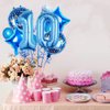 Balloons, 11 pcs Foil Balloons 15 Year Old for 15th Birthday Party Supplies Decoration， Confetti Balloon Kids Party Balloons Birthday Party Supplies 15 Years Old Birthday Balloon for Kids (15th, Blue)
