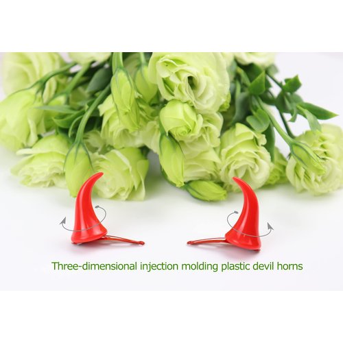 Bonnie Z. Leonardo Red Devil Hair Clips Red Devil Horns Clip On 1 Count (Pack of 1)