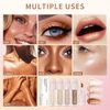 Mysense Liquid Highlighter Makeup, Natural Glow Face Highlighter Stick, Silky Smooth Light Liquid Luminizer, Long Lasting Highlight Face Illuminator Make up, #01 Moonlight White