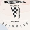 Tyqour 2Pcs Black and White Checkered Flag Banner, Double Sided Racing Flags, Pennant Banner Flags, Car Themed Birthday Party Decorations for Racing Party Decorations Baby Shower Party Supplies