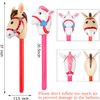 2PCS Inflatable Stick Horse - Inflatable Horse Head on Stick Horse Costume Pony/Halloween/Western Cowboy/Horse Baby Shower Birthday Party Decorations Supplies Favors, 37 Inches (RedPink)