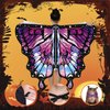 WhiteUniQoon Butterfly Costume Halloween Costumes for Girls Kids, Butterfly Wings Costume Cape Shawl for Girls Fairy Wing (014)