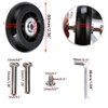 OwnMy 60mm x 17mm Luggage Suitcase Replacement Wheels, Rubber Swivel Caster Wheels Bearings Repair Kits, A Set of 2