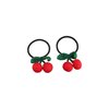 Leadigol Cute Hair Tie with Cherry for Girls, Korean Fashion Hair Rope Red Cherry Headdress Elastic Rubber Band Hair Rope Princess Hair Accessories for Women Girls Ponytail Holder