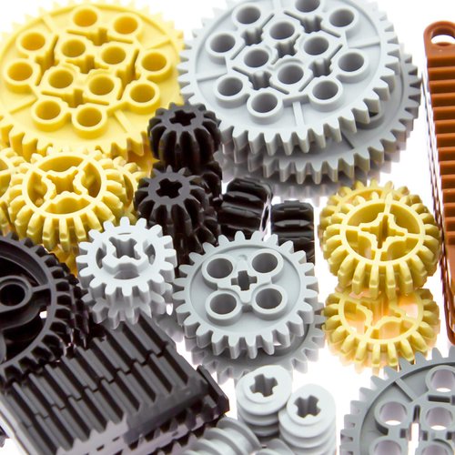 ASTEM 836PCS Technic-Parts Building-Block MOC Technical-Vehicles-Gears Technical Lots Pack Bulk Toys Accessories Pieces Sets, Chain Link Pins Connector Joints Bricks