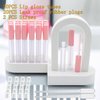 KaiLeQi 10cm Empty Lip Gloss Tubes With Wand Lipgloss Tubes Cute With Pink Lids Lip Balm Bulk Refillable Cosmetic Containers Diy Lip Gloss Making Kit（20pcs）