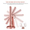 Flymiro Tri-fold Lighted Vanity Makeup Mirror with 3x/2x Magnification,21 LEDs Light and Touch Screen,180 Degree Free Rotation Countertop Cosmetic Mirror,Travel (Rose Gold)