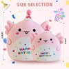 Gudisi Axolotl Plush Adorable Axolotl Stuffed Animals Soft Birthday Gift Axolotl Plushies Pillow Decor for Kids Boys Girls Pink 8 inch