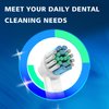 Replacement Brush Heads Compatible with Oral B Braun Electric Toothbrushes, 4PCS, Small Round Head Fit for Daily Clean, Refiils for Oral-B Handles 3756 3757 3744 3765 3738 4729