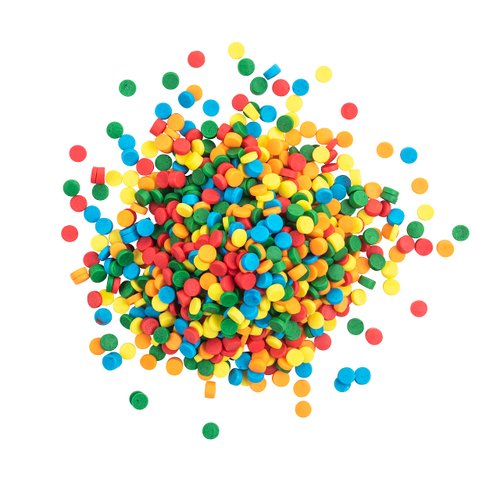 OliveNation Bright Candy Quins, Multicolor Candy Confetti Ice Cream, Dessert Topping, Edible Decoration - 1 pound