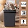 LALASTAR Automatic Trash Can, Small Bathroom Trash Can with Lid, Slim Touchless Garbage Can, Narrow Motion Sensor Trashcan, Smart Plastic Trash Bin for Bathroom, Bedroom, Kitchen, Black, 2.5 Gallon