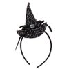 Totelux Halloween Witch Hat Headband Cute Spider web Hair Hoop for Women Girls Cosplay Makeup Costume Decoration Party Supplies Halloween Hair Accessories (Glitter Silver)