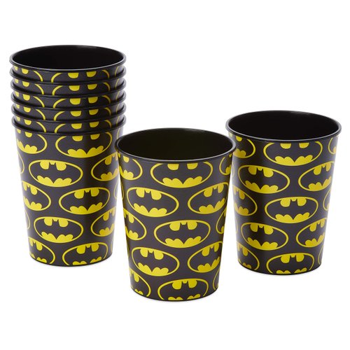 American Greetings Batman Party Supplies, Plastic Party Cups (16 oz, 8-Count)