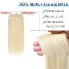 SEGO Clip in Short Hair Extensions 4 Inch 100% Human Hair Hairpiece Human Hair Toppers for Women With Thinning Hair Adding Hair Volume -1 Pcs 8g Bleach Blonde