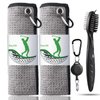 Favritt Golf Towel for Golf Bag with Clip and Accessories Set Golf Cleaning Brush Golf Club Cleaner Golf Gift for Men, Women