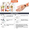 Sushi Temporary Tattoos 8 Sheets 96 PCS Sushi Roll Party Decorations Favors Supplies Japanese Theme Birthday Cute Stickers Christmas Gifts for Boys Girls Kids Class School Prizes Carnival
