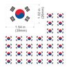 Womaha 30 Sheets South Korea Flag Temporary Tattoos Fans Face Tattoo Stickers for Adults Kids Group Activity Props