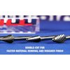 Drill America SC-1 Carbide Burr/Rotary File Cylindrical Radius-End Double Cut for Die Grinder 1/4" Dia. x 5/8" Cut Length with 1/4" Shank and 2" Overall Length, DUL Series